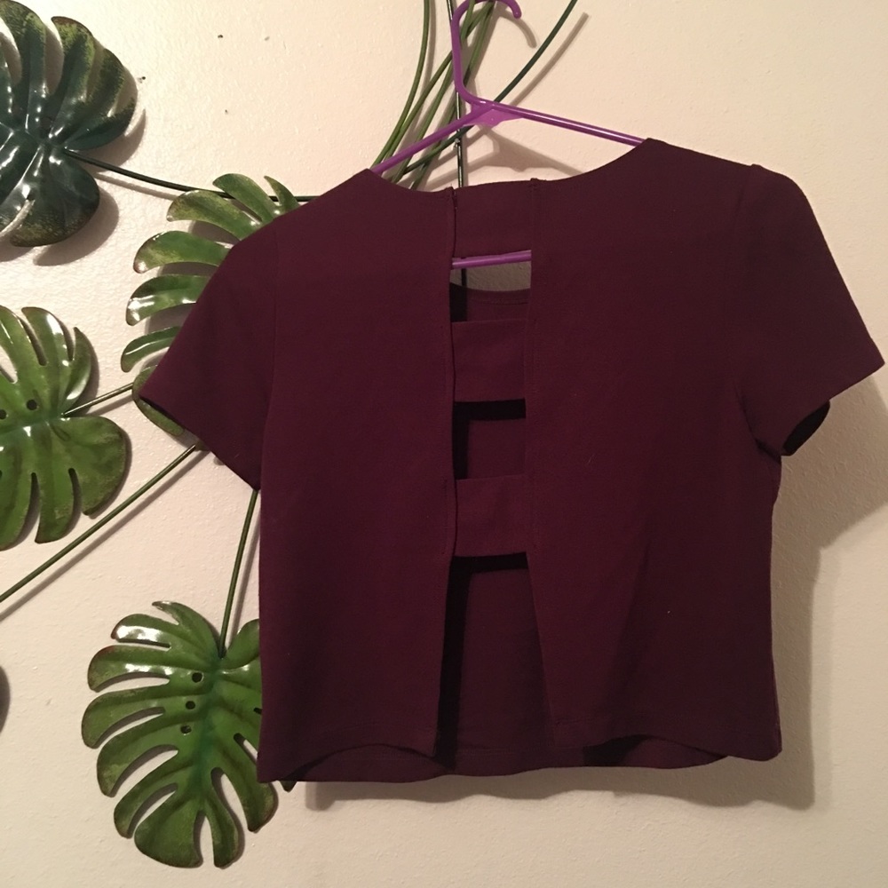 Maroon crop top